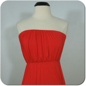 DOUBLE ZERO Sundress Womens Red Strapless High-Low